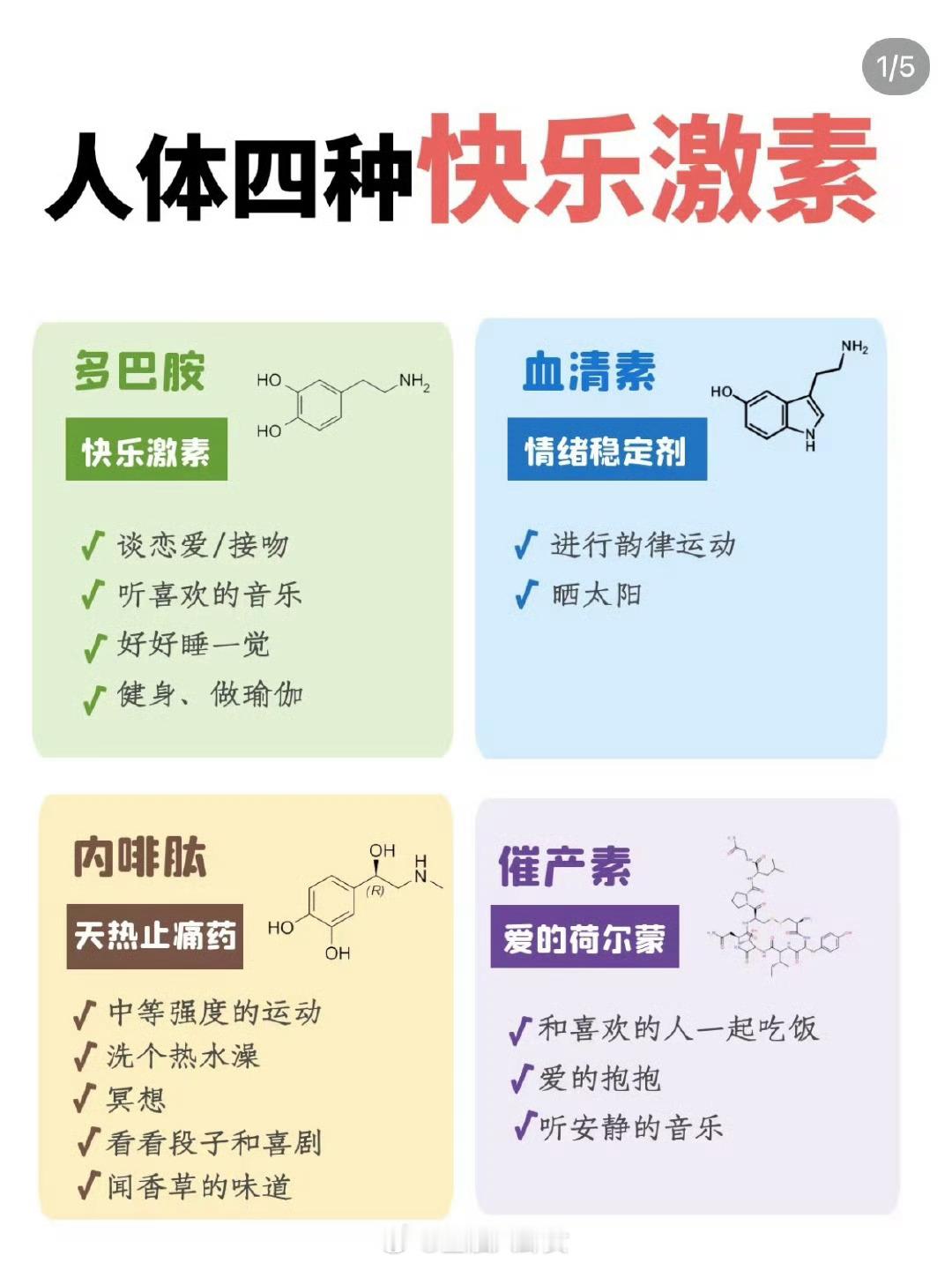 幸福激素来源： ​​​
