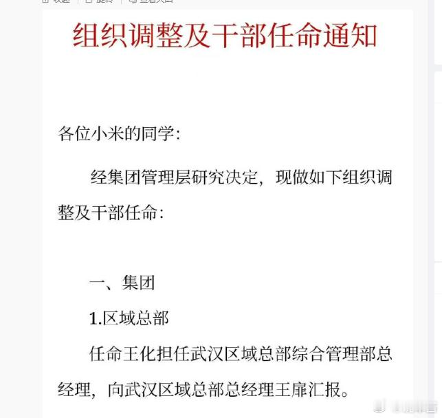 我以为王化作为前公关部老大，是能够去当地方一把手的当然我不太了解小米内部职级，只
