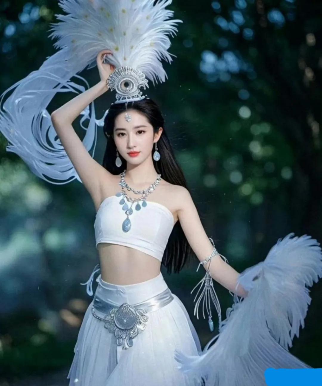 刘亦菲最新孔雀公主造型来喽！翩然起舞的她像不像神话故事中那只具有神奇力量的孔雀?