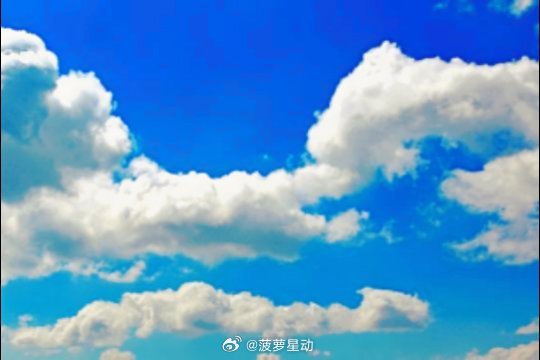 生活手记 天空蓝得透透亮亮，像一块巨大的画布。而那云，蓬松柔软，一团一团，像刚出