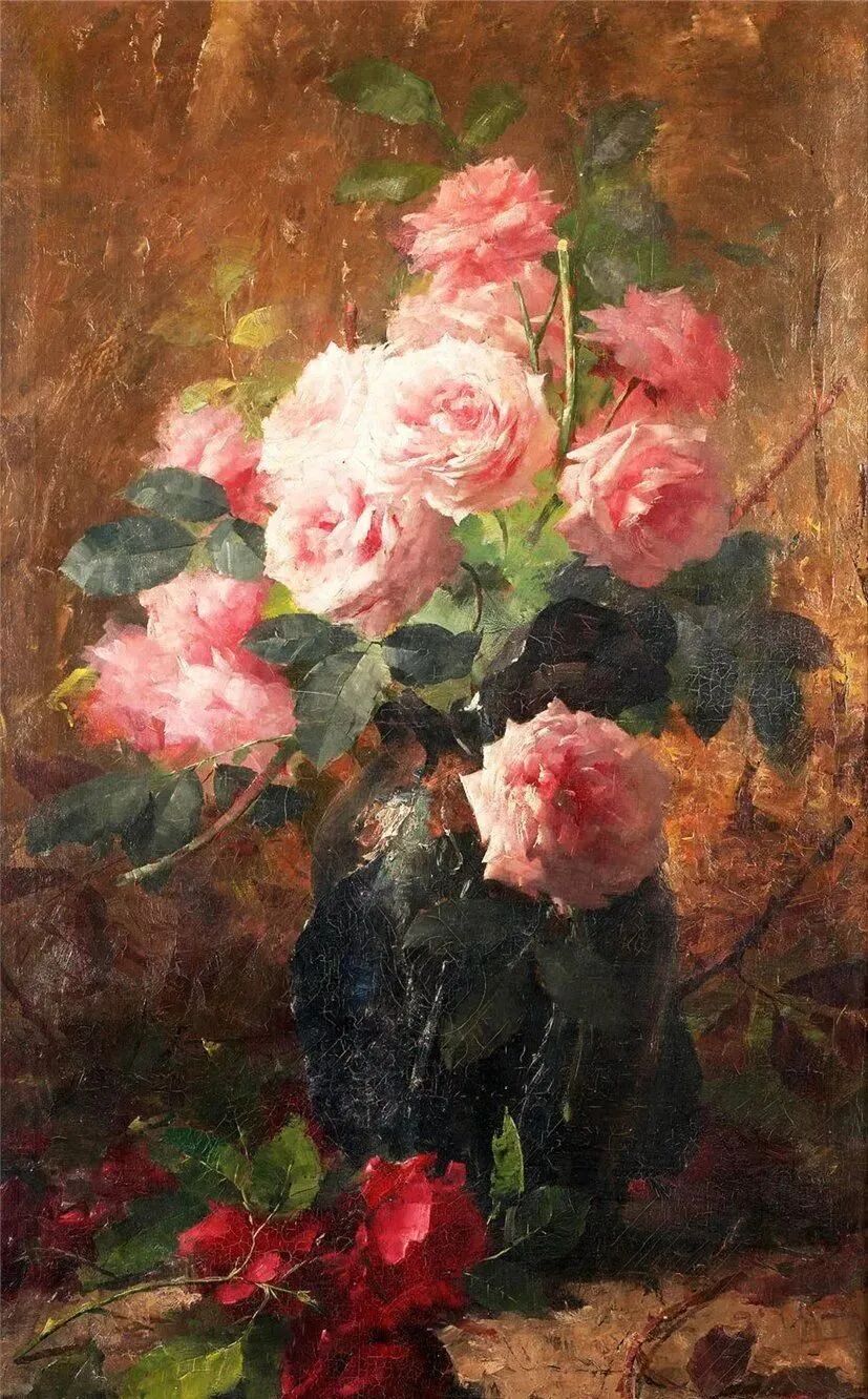 Frans Mortelmans欧洲近代顶尖花卉静物画家之一，作品以写实为根基，