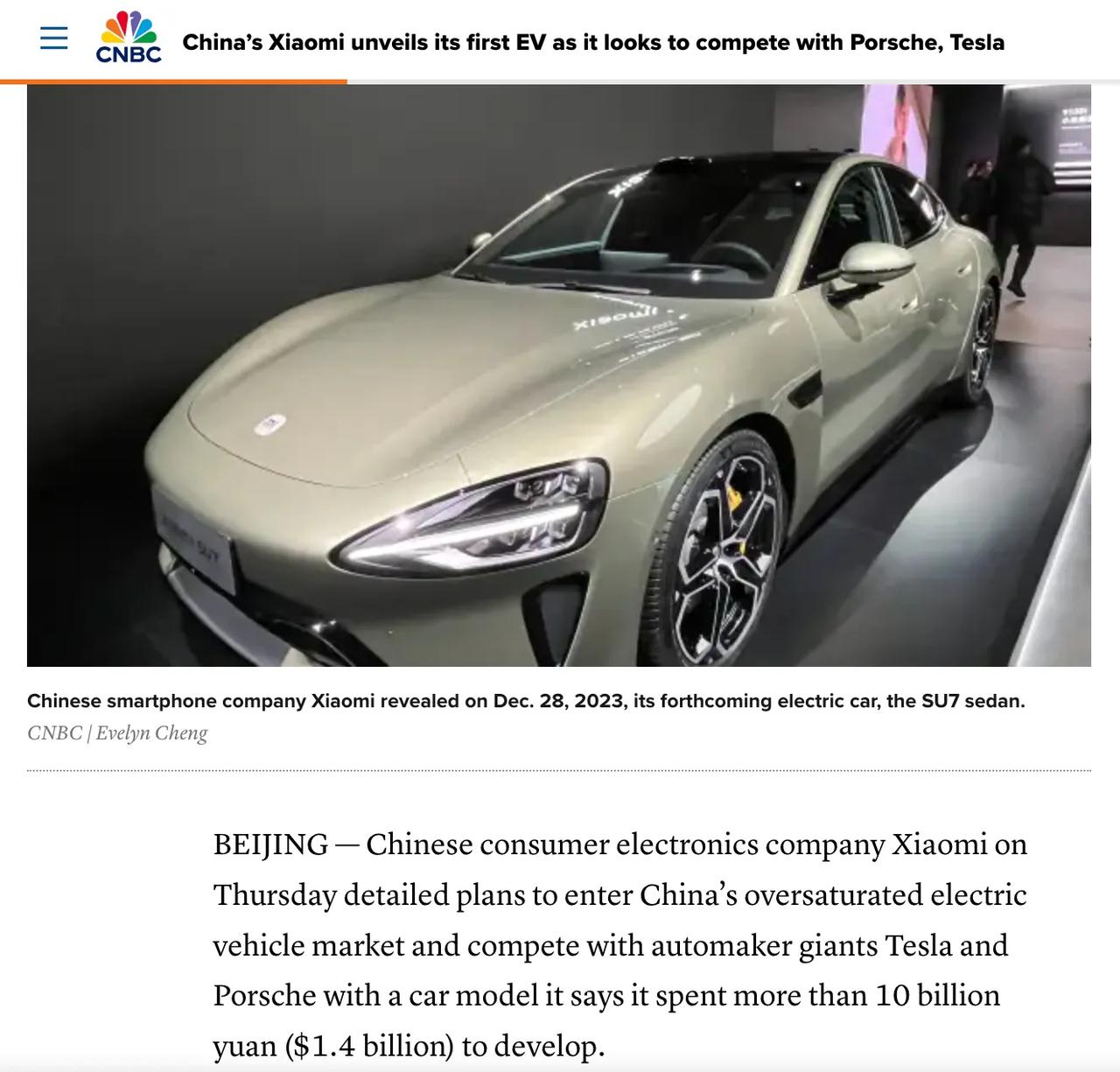 海外媒体坐不住了：小米自研智能驾驶技术有望跻身第一梯队。

近日，小米汽车发布会