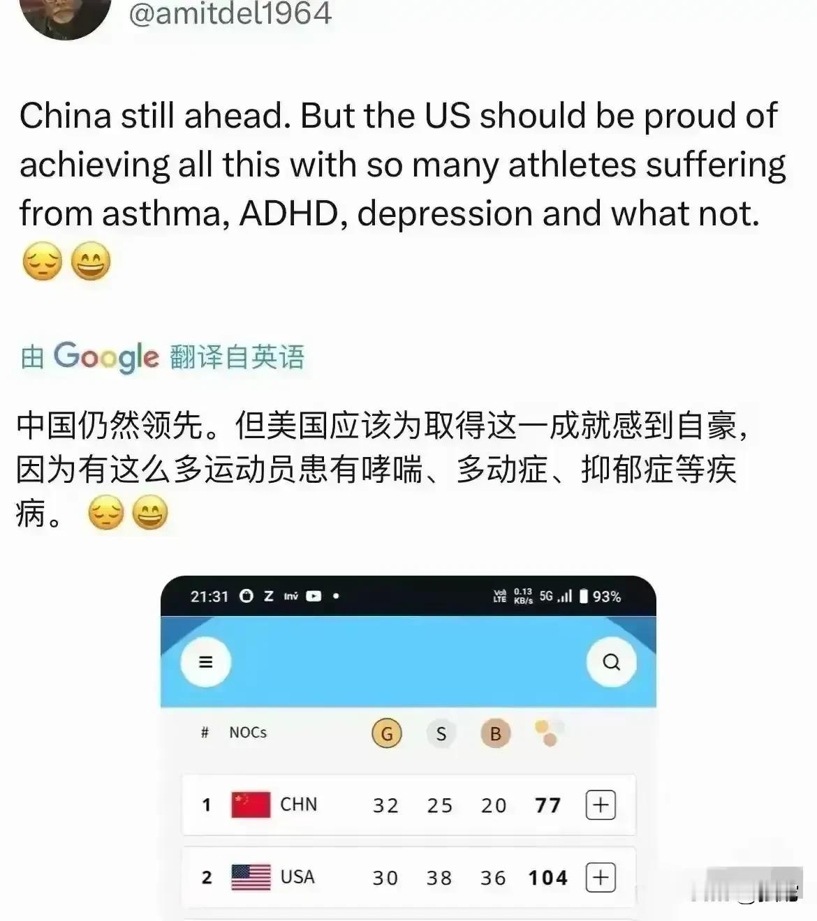 下图印度莫迪也凑热闹来了！哮喘队（紫薯队）励志故事很多！很奇怪近4亿美国人口只能