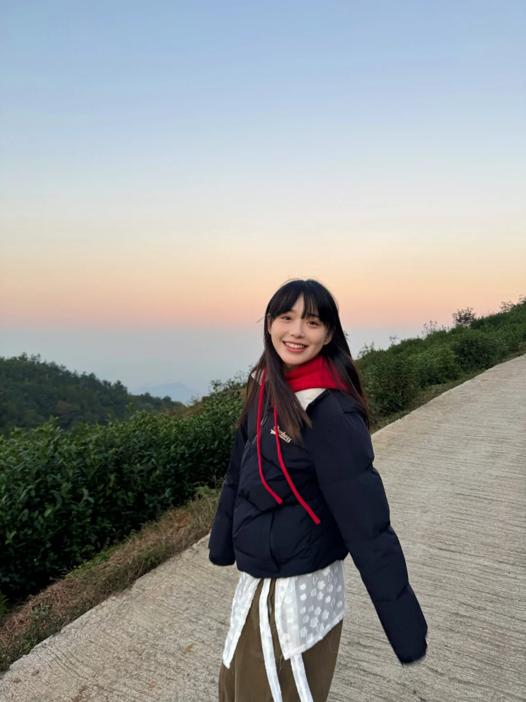 渐变晚霞是初冬的浪漫💕