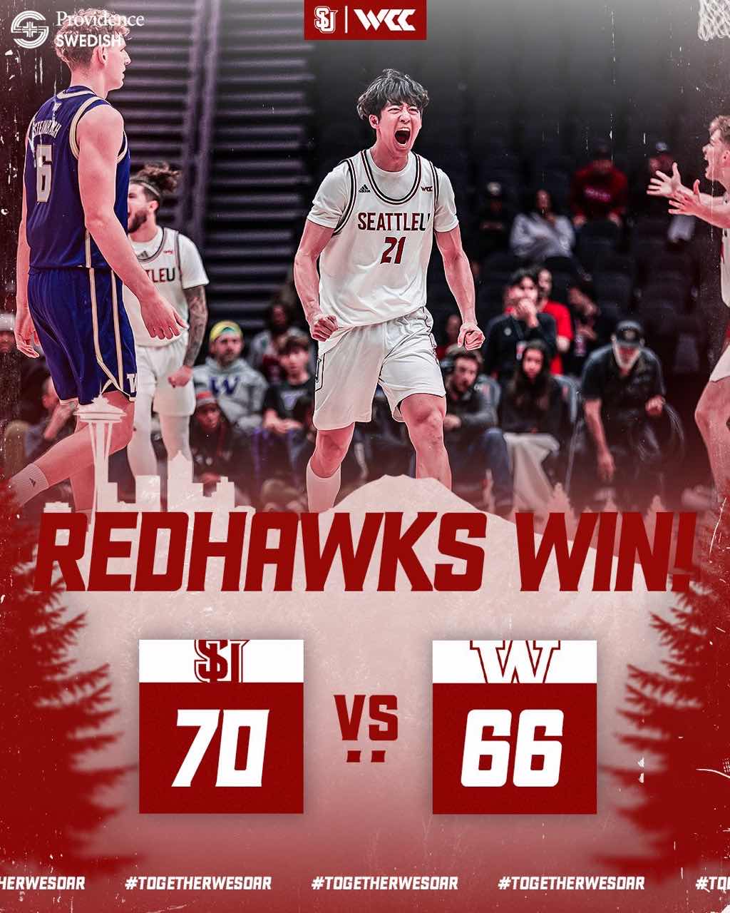 NCAA常规赛：淡厚然替补贡献9分2板，西雅图4分险胜华盛顿