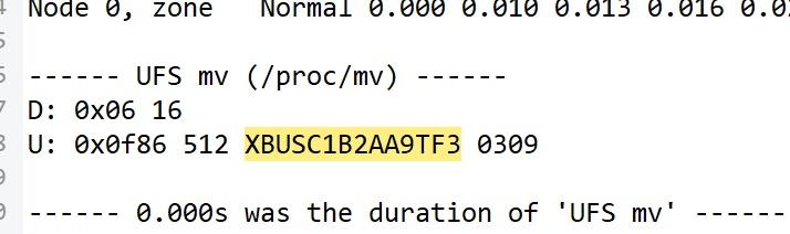 查了一下，我手上的REDMI K100 Pro也是用的长江存储的UFS，型号XB