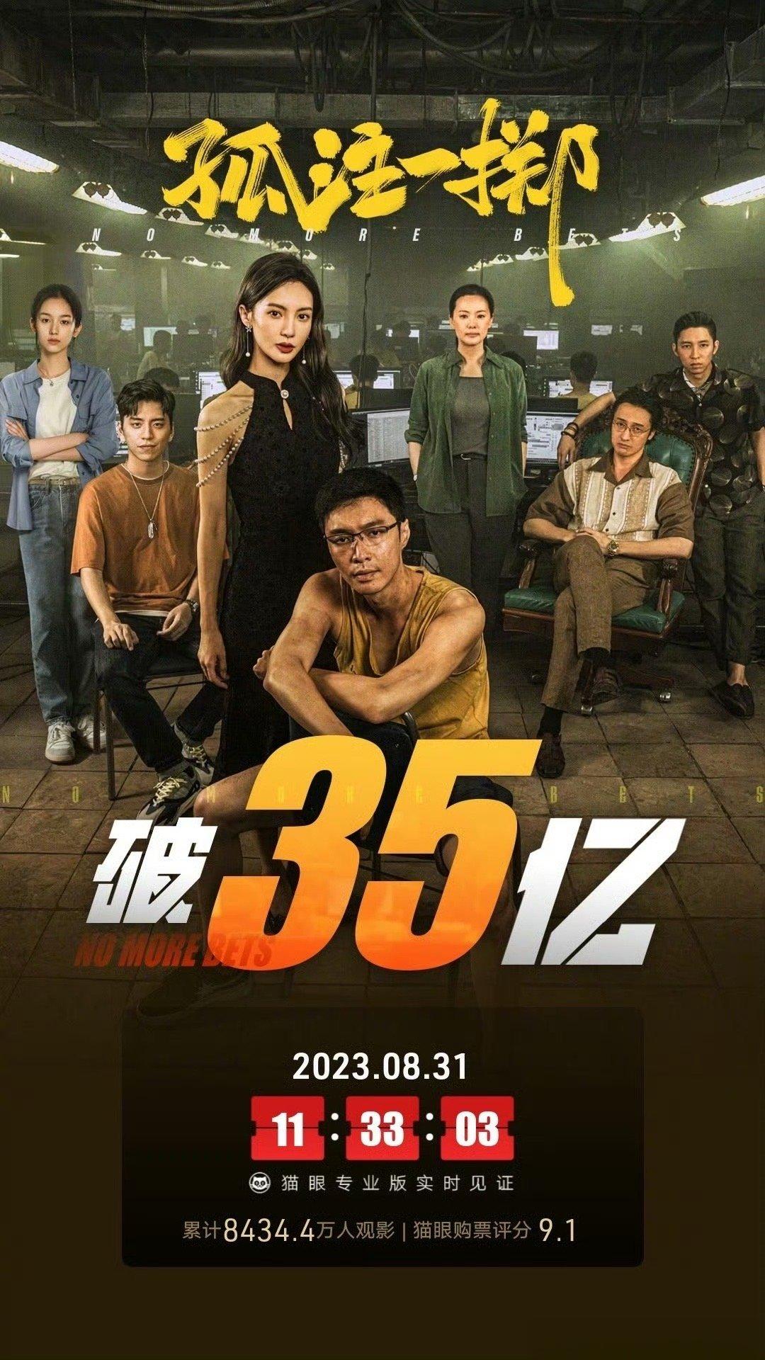 #孤注一掷票房破35亿# 《孤注一掷》票房35亿了！ ​​​