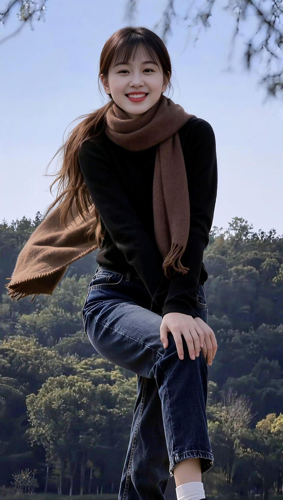 山野生活照 清纯甜美女孩 抖音玩法达人中心 大山深处自然美