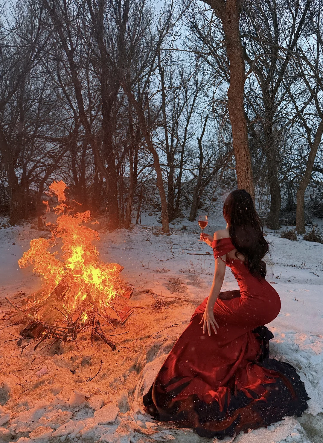 新疆雪地篝火🔥