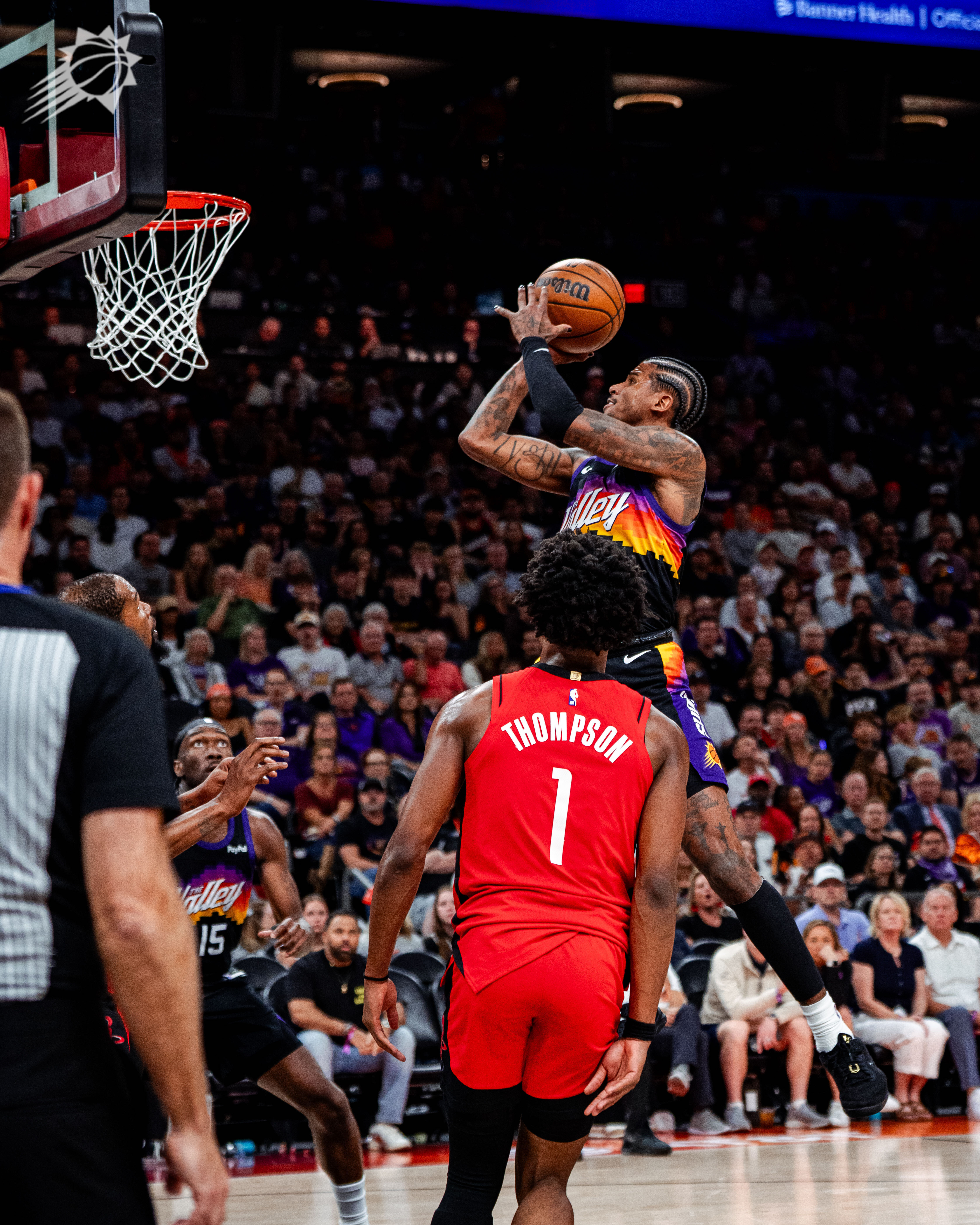 JG 空中360度旋转 2️⃣➕1️⃣ 打进，太漂亮啦 😱 菲尼克斯太阳 ｜旭