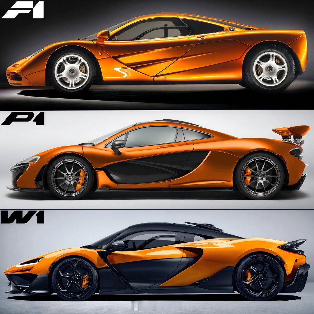 迈凯伦F1、P1和W1侧颜对比  迈凯伦F1、P1和W1侧颜对比，大家最喜欢哪个