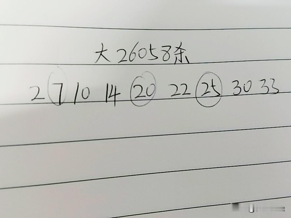 大乐透26058期杀码
02、07、10、14、20、22、25、30、33
上