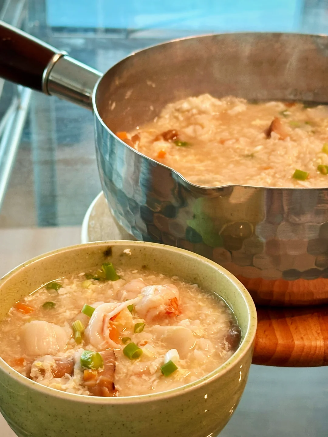 降温天温暖鲜美一碗🍲日式海鲜米汤杂炊🍤