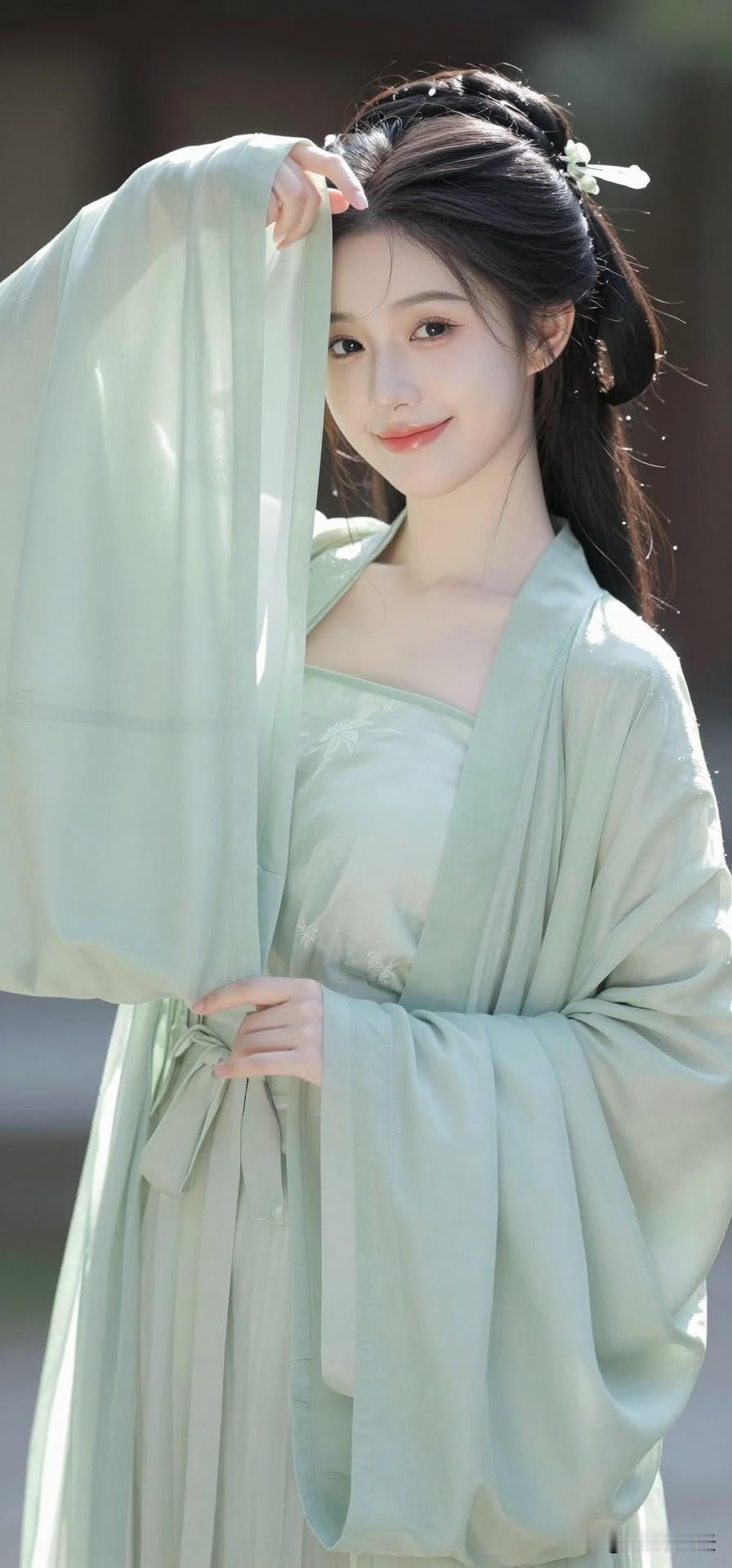 一袭青衫，半盏清茶，不负人间清欢。美女人像群 高清美女 高雅气质美女 古风