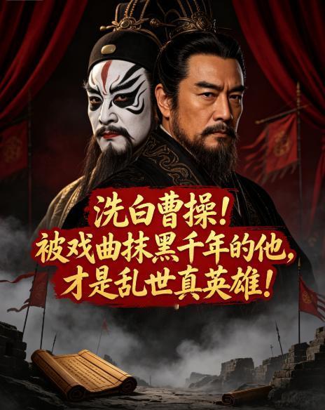 提起曹操，所有人的第一印象都是：奸诈、多疑、篡汉奸臣。
戏曲白脸唱了千年，《三国