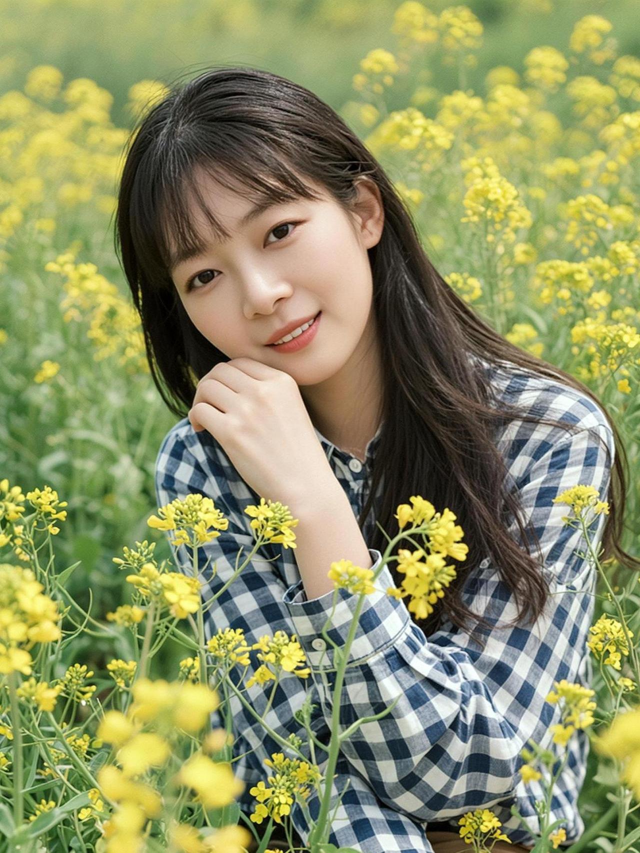 AI花田人像 花海户外风景日常分享随拍抖音ai创作