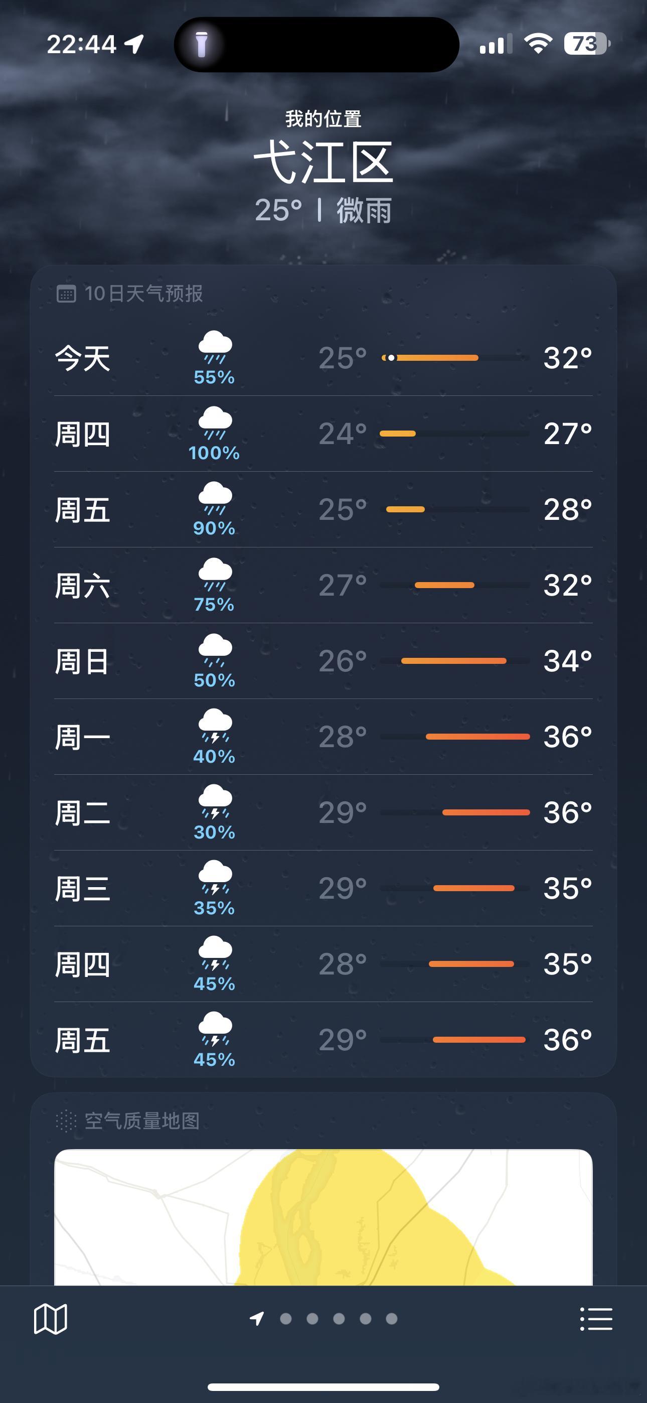台风我们今天开始，连续下这么多天雨…… ​​​