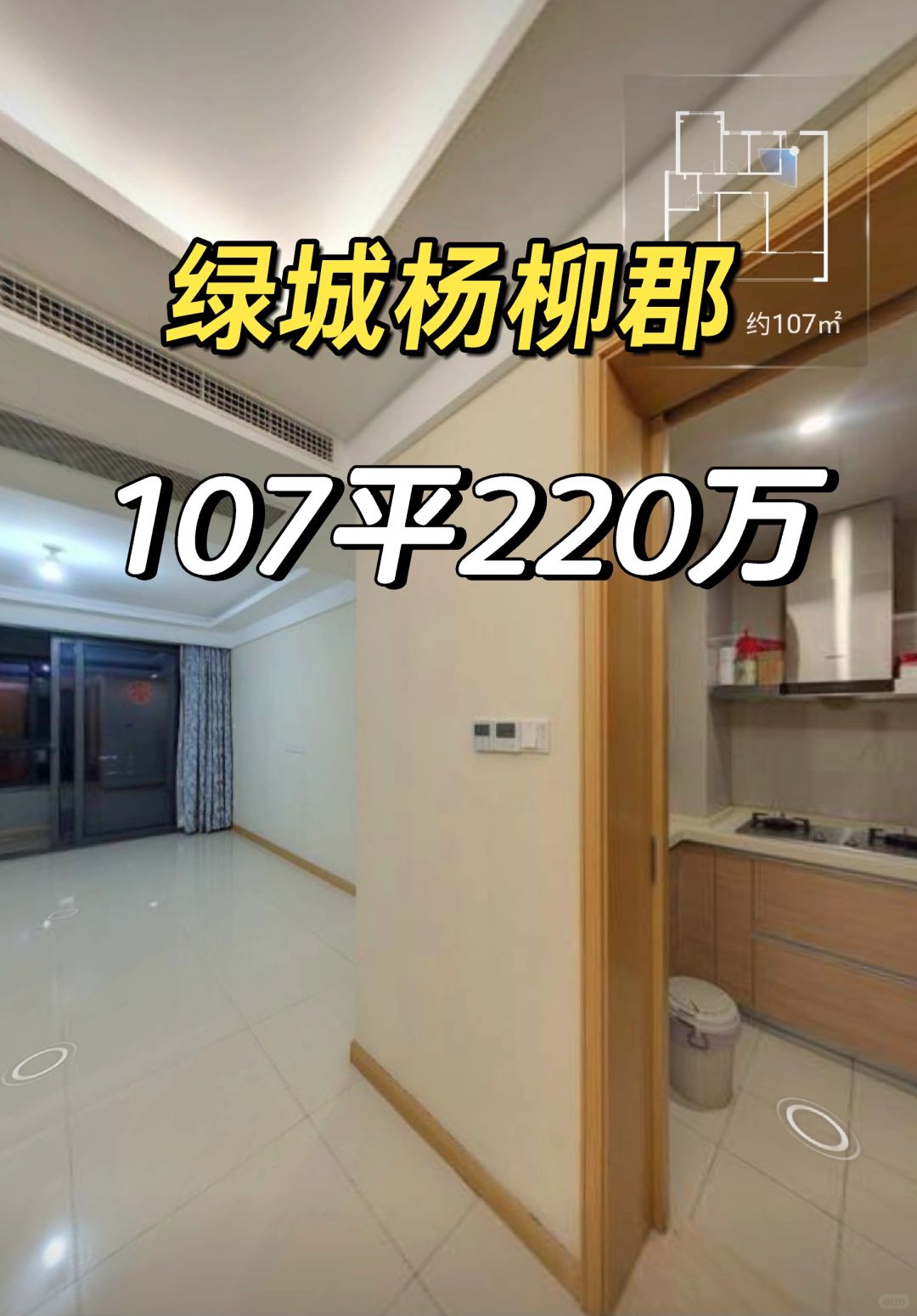 3.21特价房：绿城杨柳郡107平220万