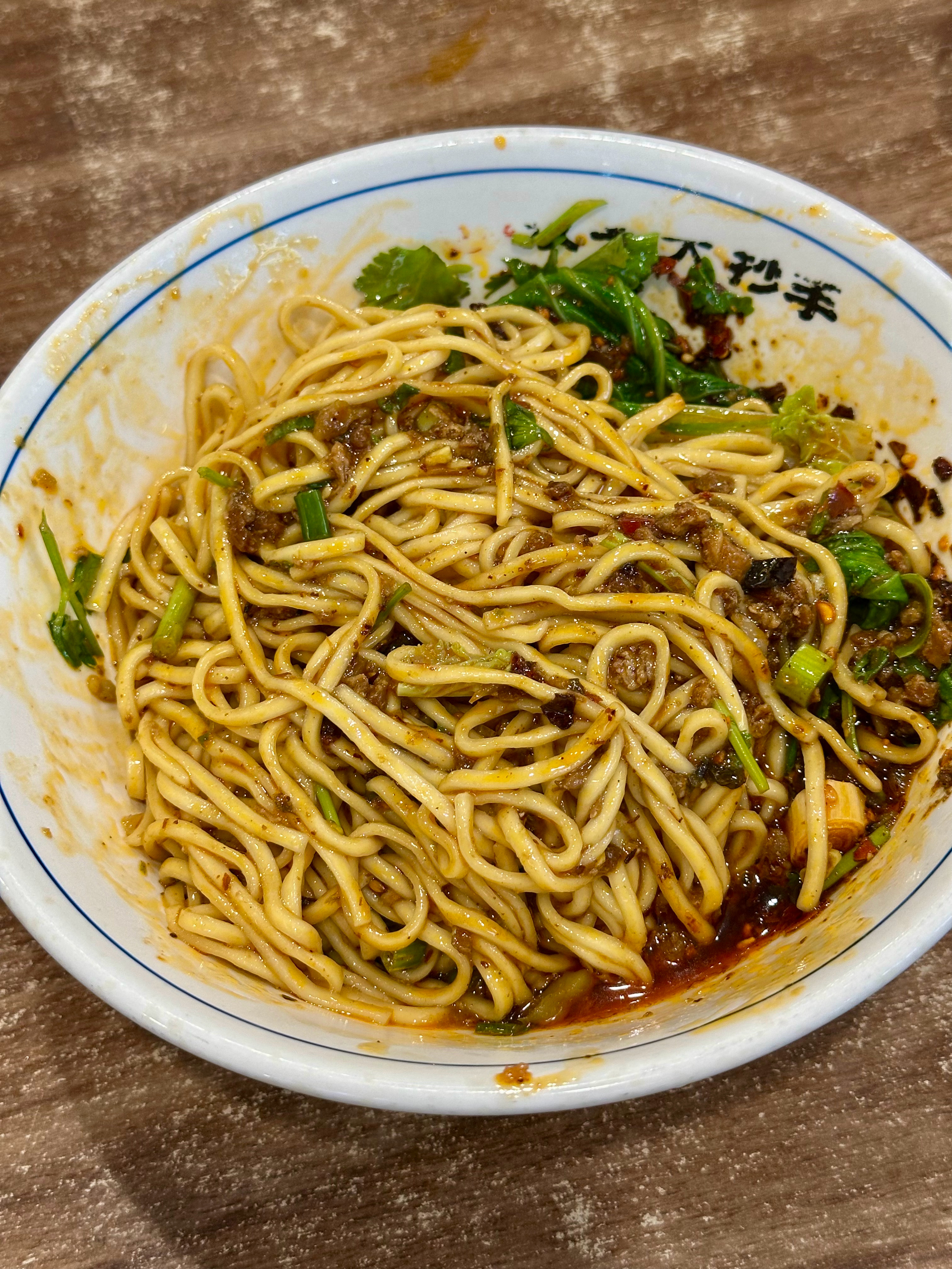 三味抄手，两种面，一碗凉糕，夜饭。 成都