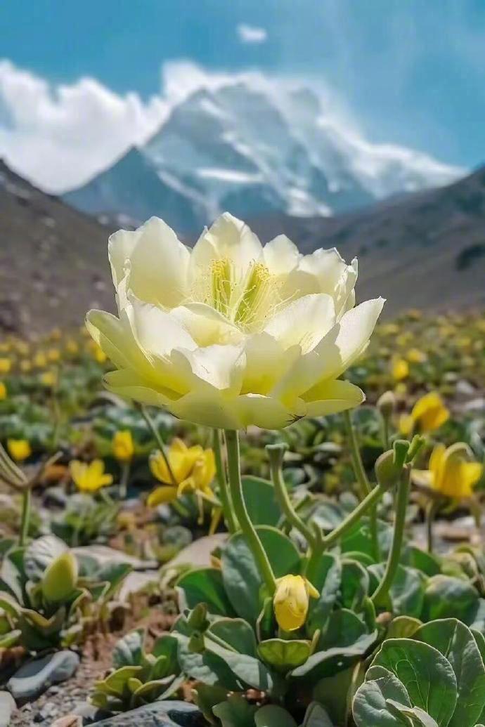 天山雪莲，见着好运  