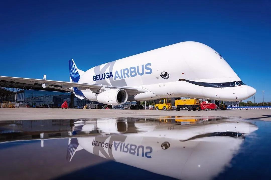 空客公司BelugaXL 5号准备飞往中国天津，执行运输A320后机身的特别任务