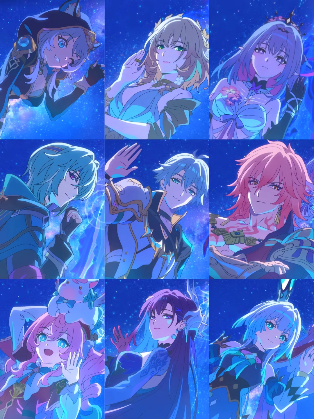 大家都带着微笑化作天上的星辰🌟