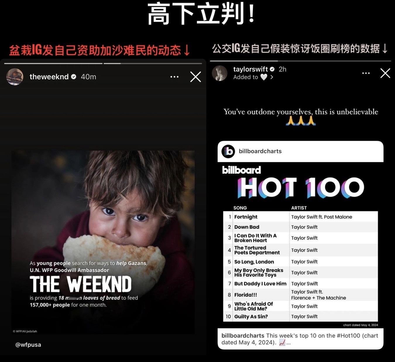 粉丝投稿：高下立判！#霉霉##抵制劣迹艺人taylorswift##taylor