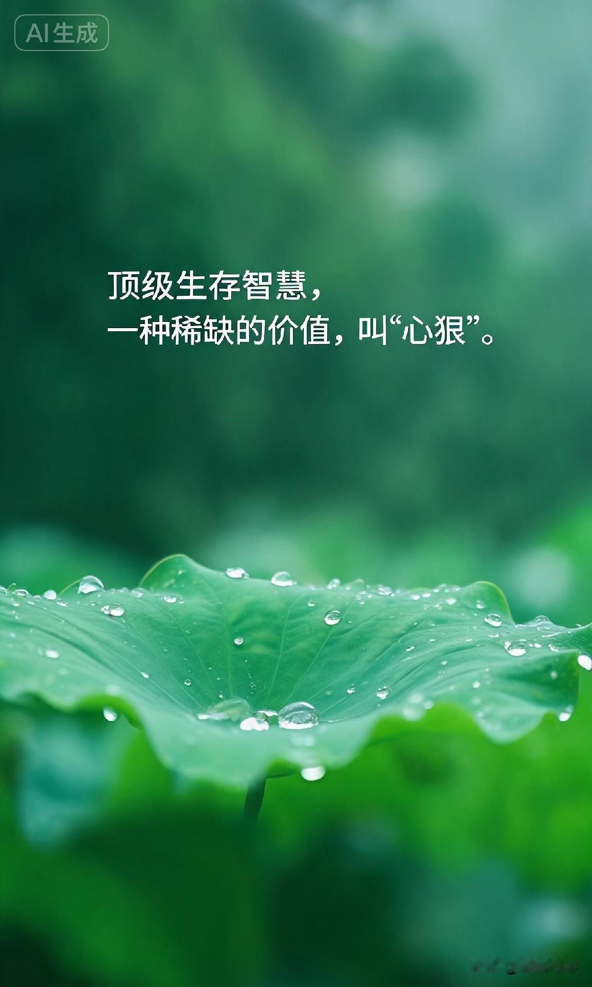 顶级生存智慧， 一种稀缺的价值，叫"心狠"。

我们从小被教育要善良、要宽容、要