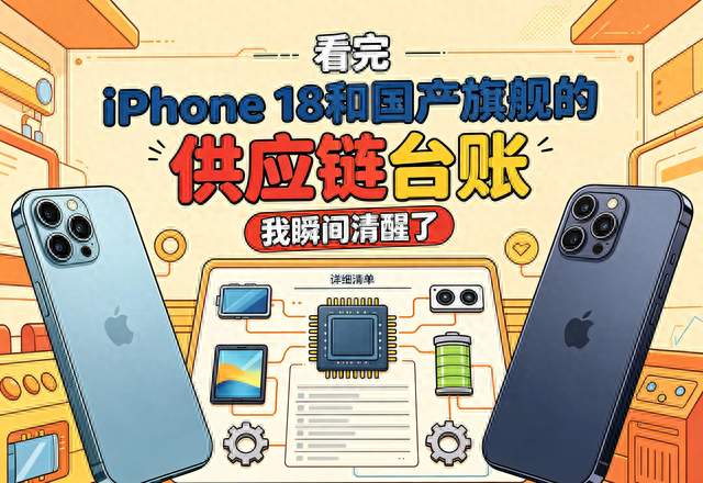 看完iPhone 18和国产旗舰的供应链台账，我瞬间清醒了
