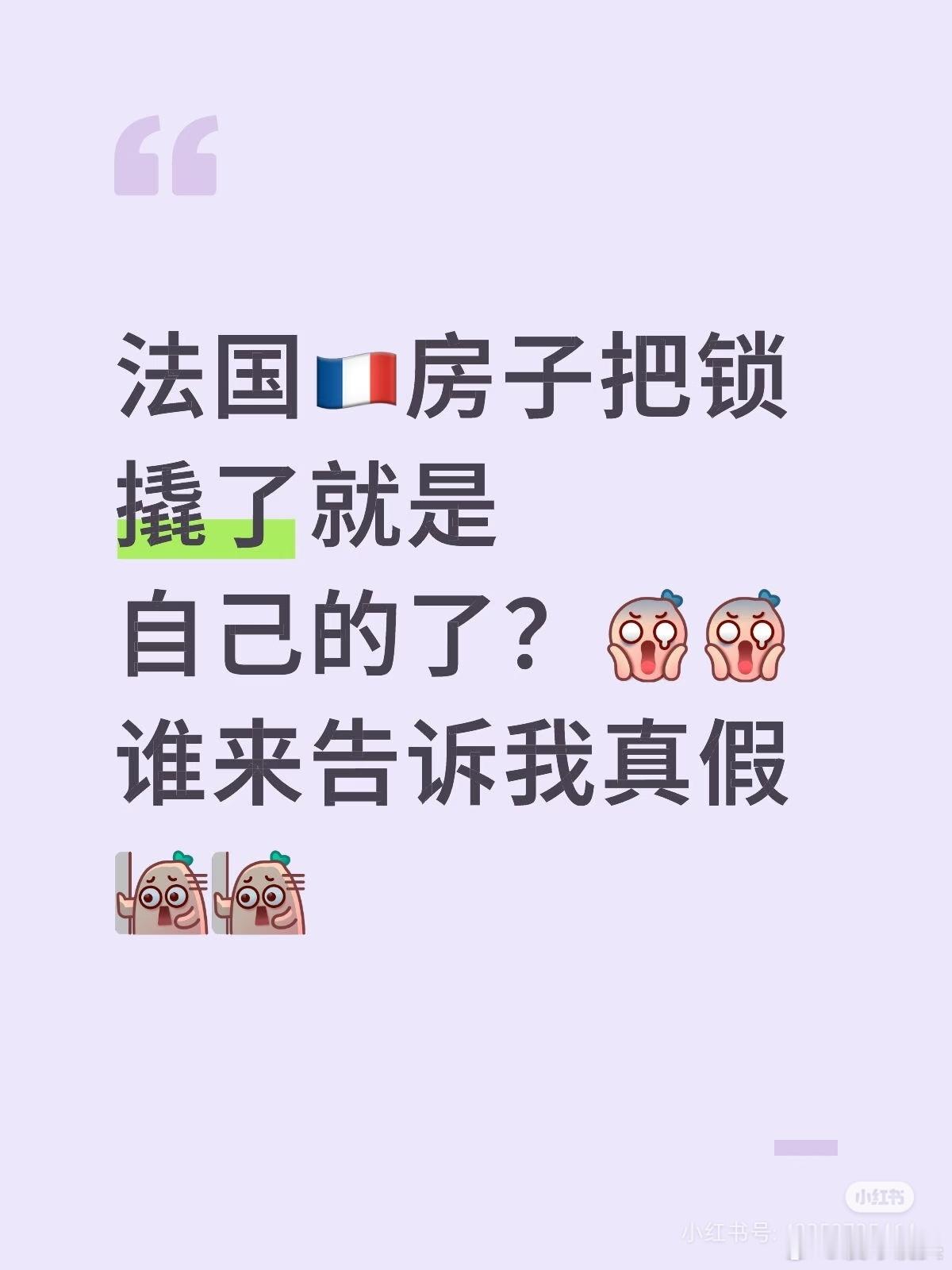 法国自有特殊国情。空房子要是被别人住了，想要再要回来，那就得打官司了。美国也有这
