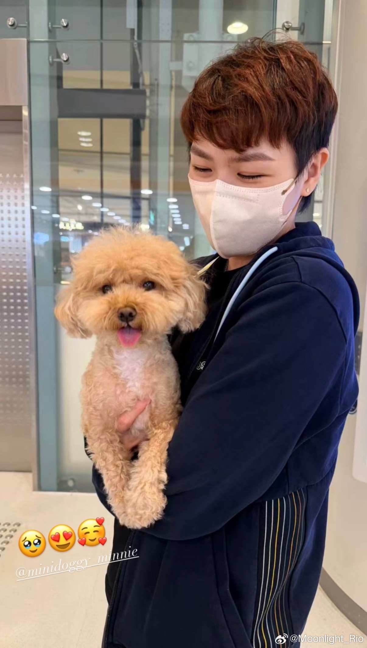 陈思羽抱着李皓晴的狗狗minnie🥹😍🥰 