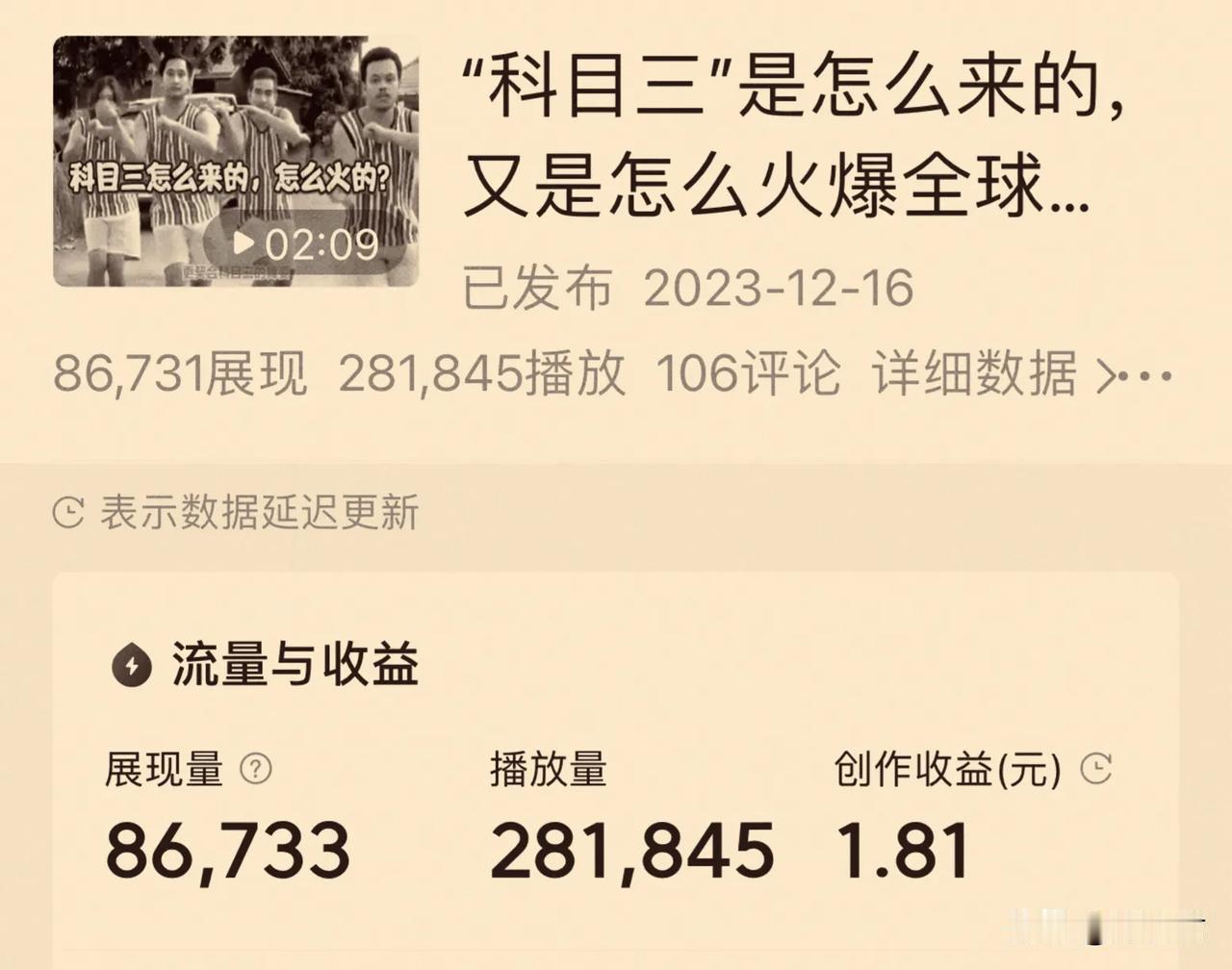 #中视频没收益还要不要继续发#
我的中视频是有收益的，因为一次性顺利通过了中视频