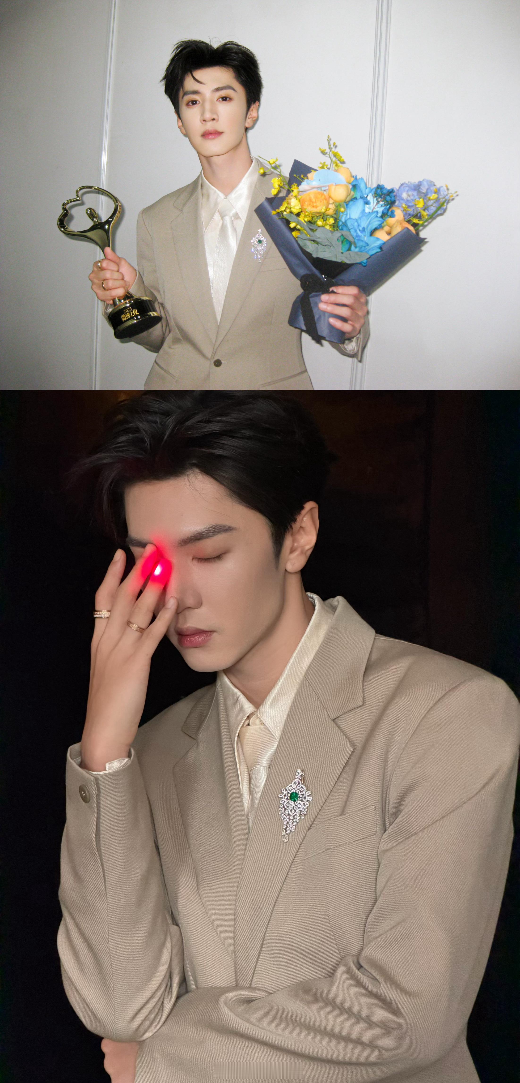 李乃文抽到了陈哲远的黄金米 陈哲远更新微博之夜营业：发点合照，好帅好帅的远远啊