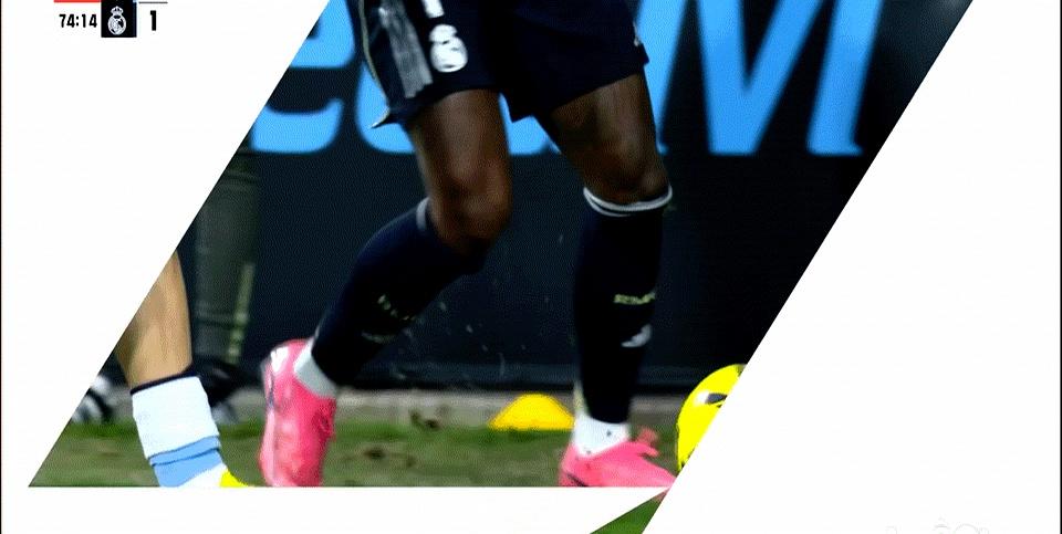 第74分钟1-1死局！维尼修斯底线硬秀彩虹过人，直接把球碰出底线！
塞尔塔主场