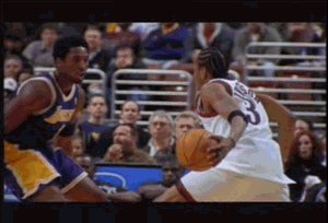 艾弗森晃科比，这动作，慢动作看浮动很有力度