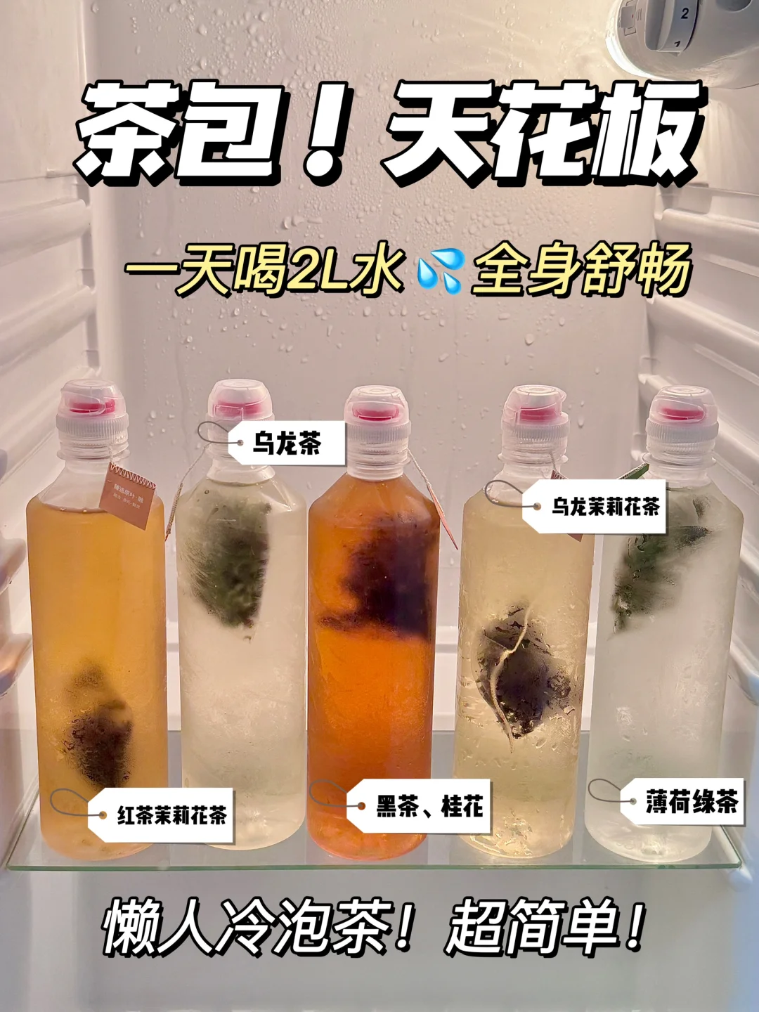 原叶茶！0糖0卡0添加！一天喝2L水💦全身舒畅