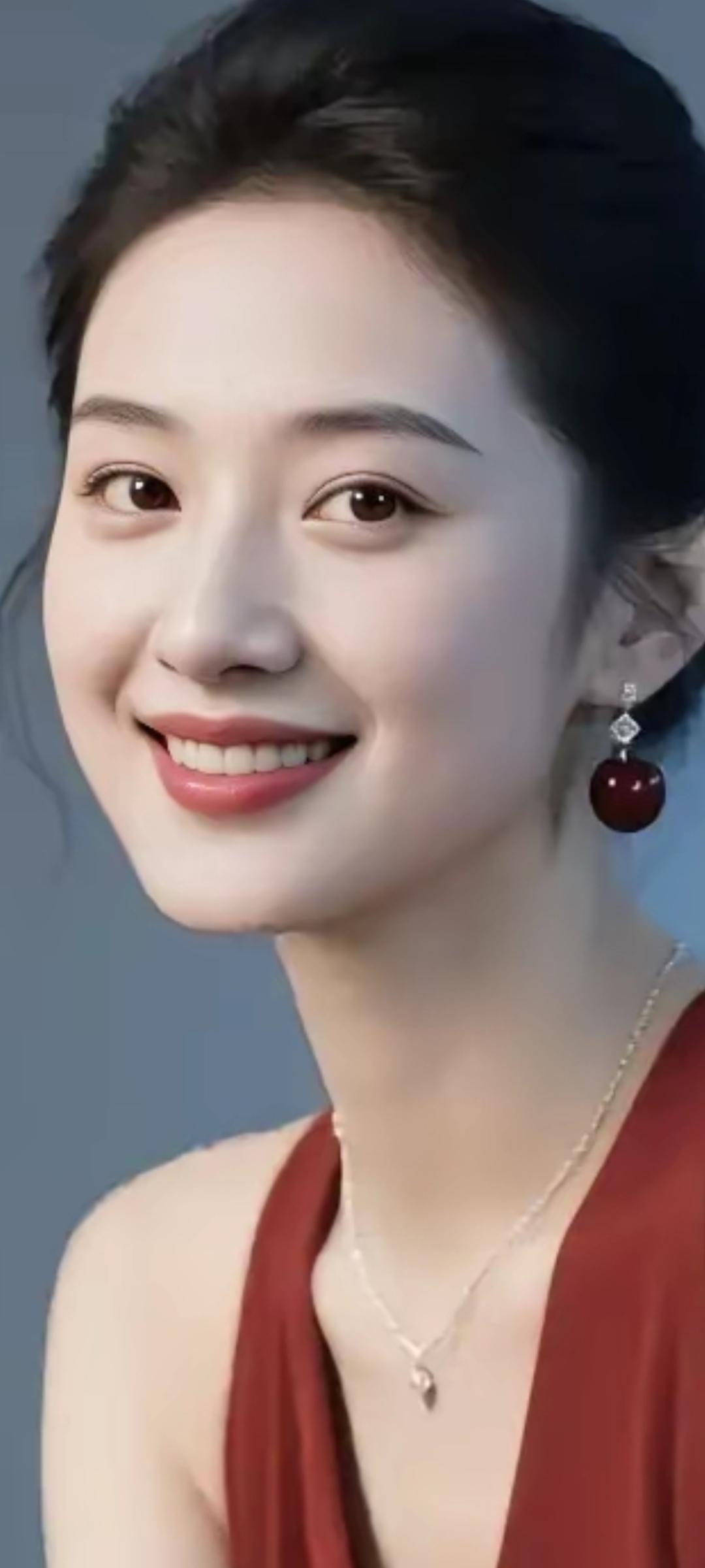 优雅红唇，微笑如花，散发迷人魅力！🌹💄✨