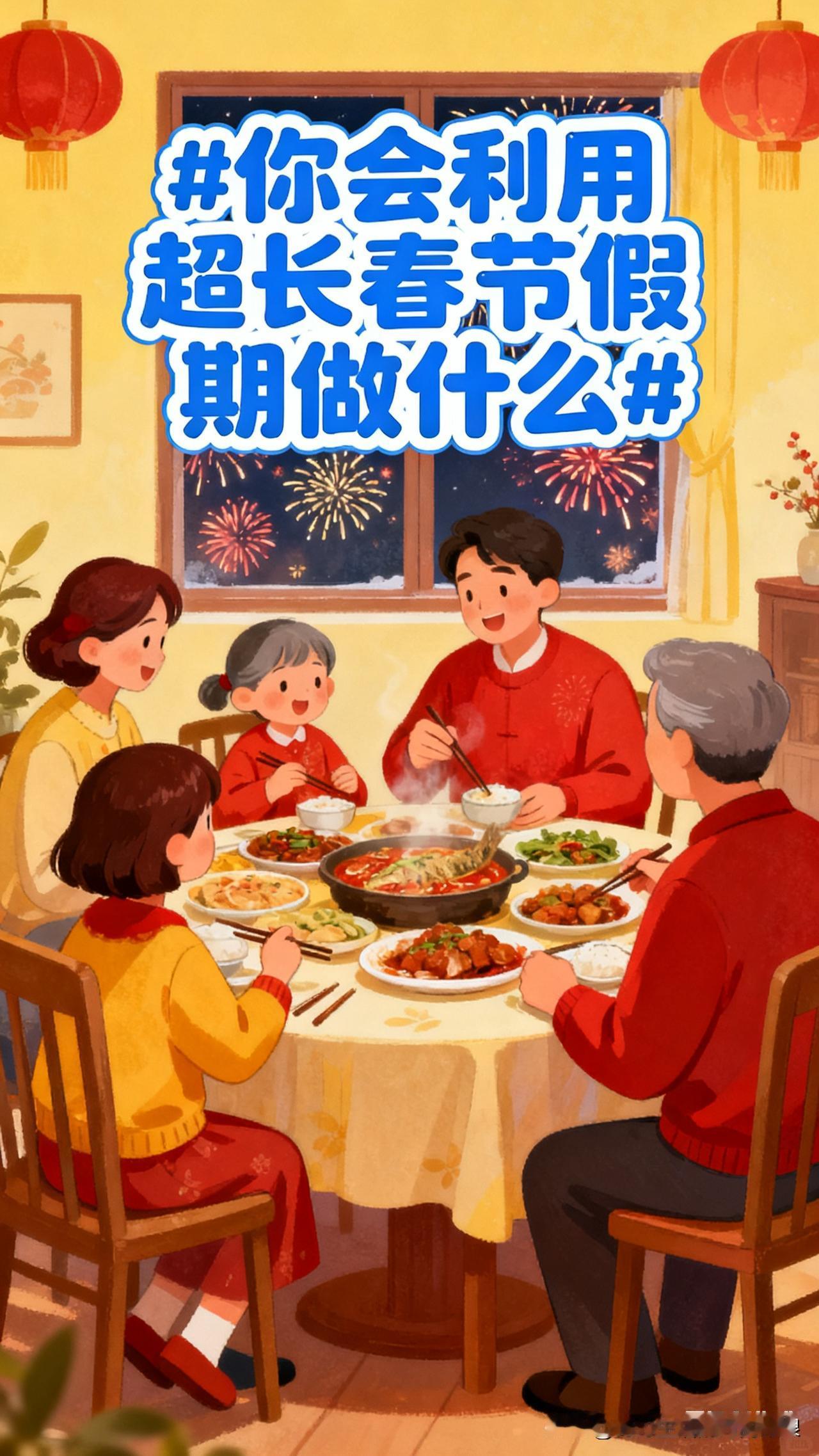 不跟风出去挤景区，也不躺平刷手机，咱中年人过节就图个踏实团圆。腊月二十八放假先慢