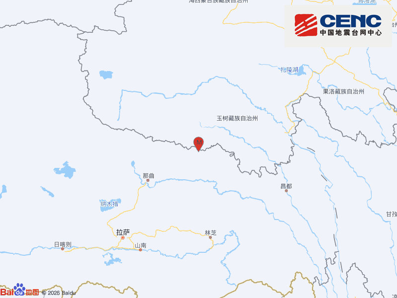青海玉树州杂多县发生3.0级地震，震源深度10千米
