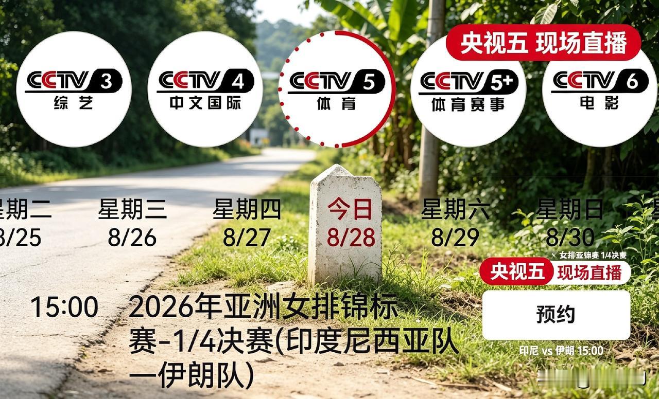 🔥🔥🔥15点1/4决赛🇮🇩女排vs🇮🇷女排
        央视5