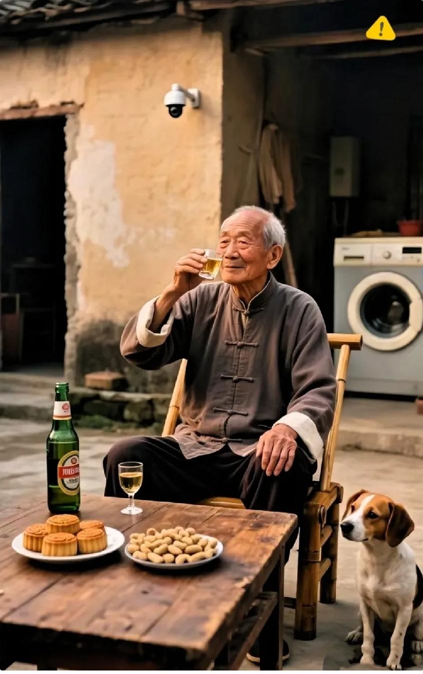 考眼力！70年代老大爷坐在院子里喝酒，场景里有多处穿帮的地方，谁能找出五处不合理