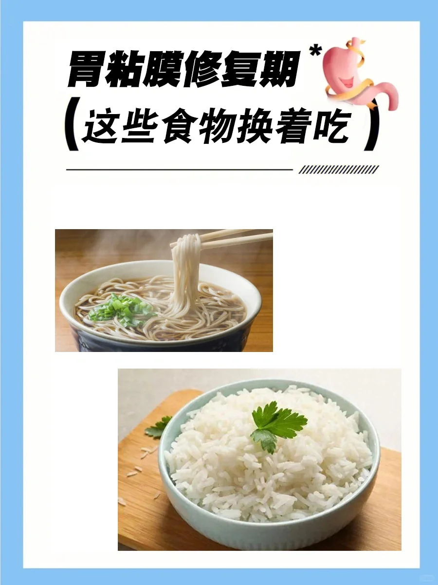 胃粘膜修复期，这些食物可以换着吃