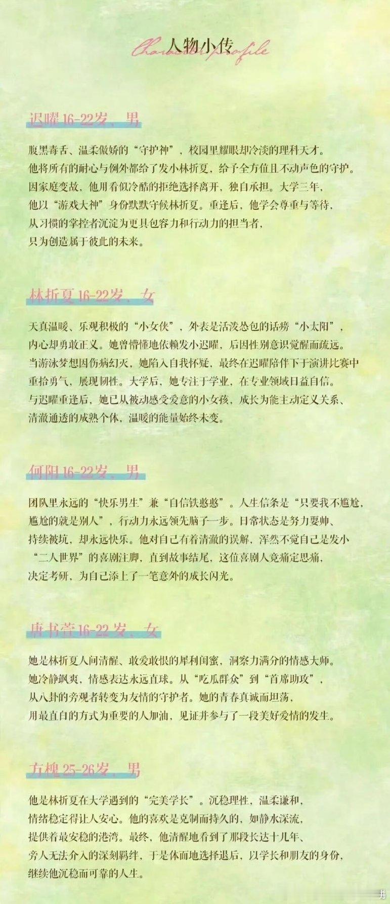 🍉 张康乐、合诗雨《逐夏》导演：吴亚衡《许我耀眼》编剧：王媛《树下有片红房子》