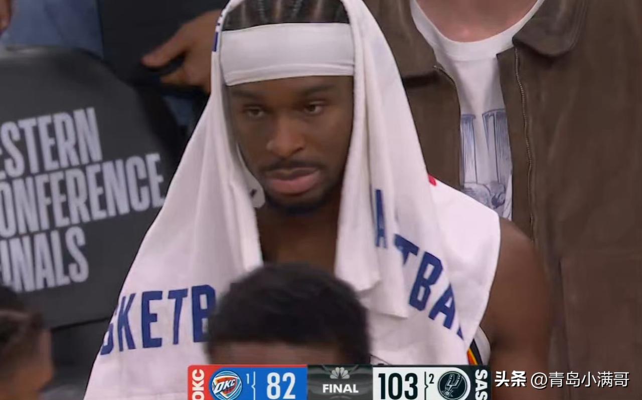 配不上MVP！！！亚历山大西决到底怎么了？

雷霆今天在客场82-103惨败马刺