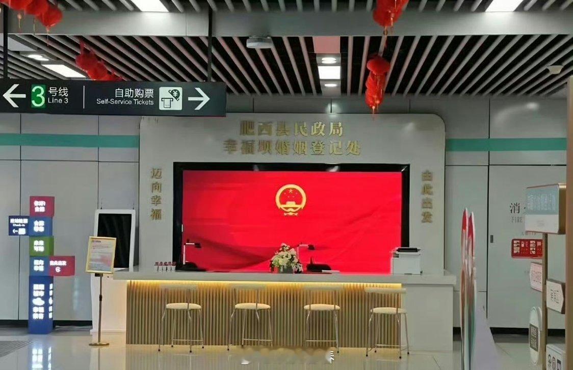 何意味，在地铁里搞结婚登记 