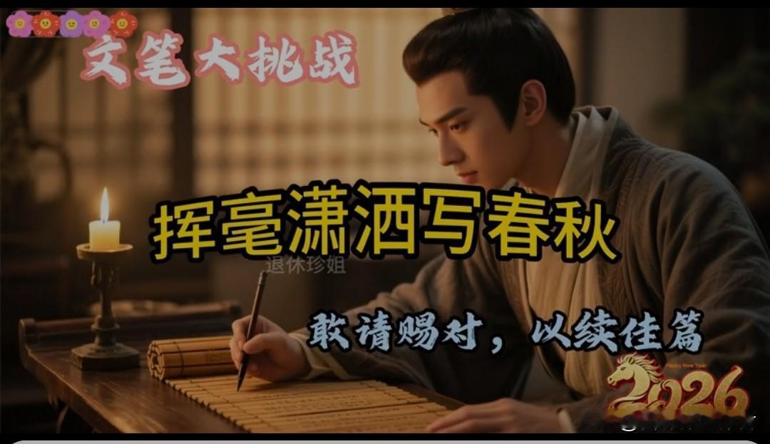 挥毫潇洒写春秋
奋勇向前写人生