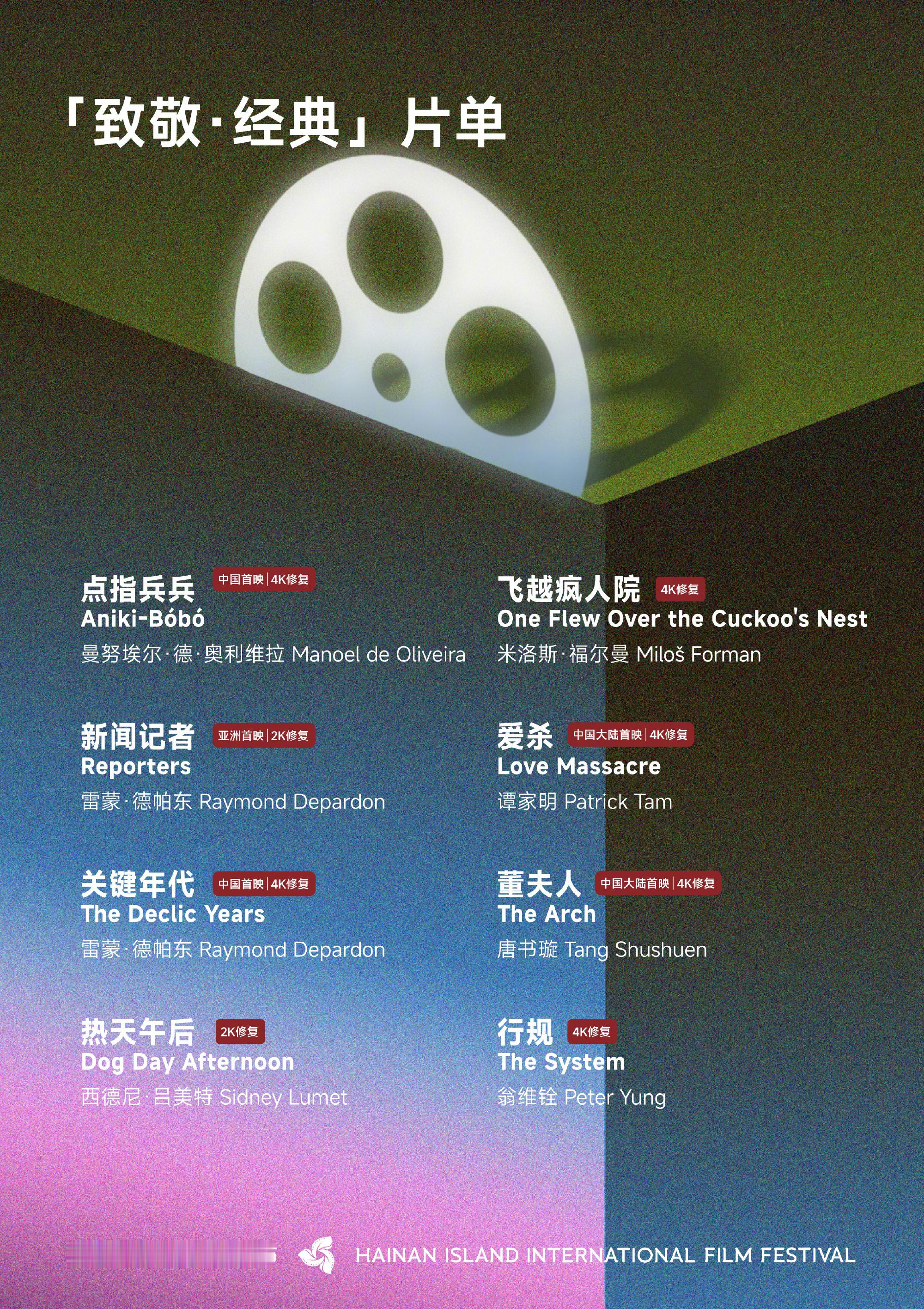 海影节「致敬·经典」单元片单，准备抢3部！曼努埃尔·德·奥利维拉《点指兵兵》雷蒙