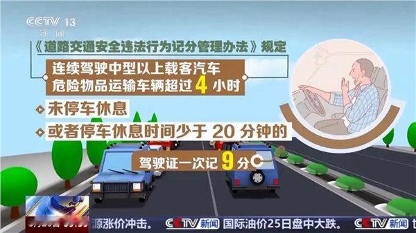 【驾驶新规6月1日执行：连开4小时不休满20分钟最多扣9分】从今年6月1日起，公