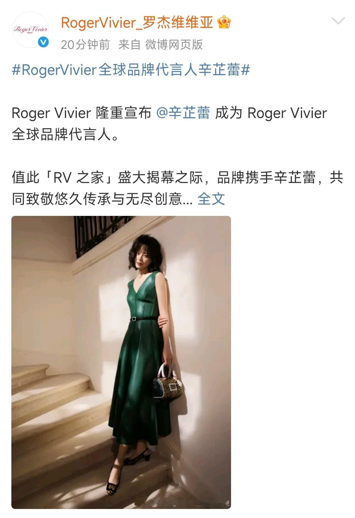 辛芷蕾  Roger Vivier 全球品牌代言人👏🏻👏🏻👏🏻 