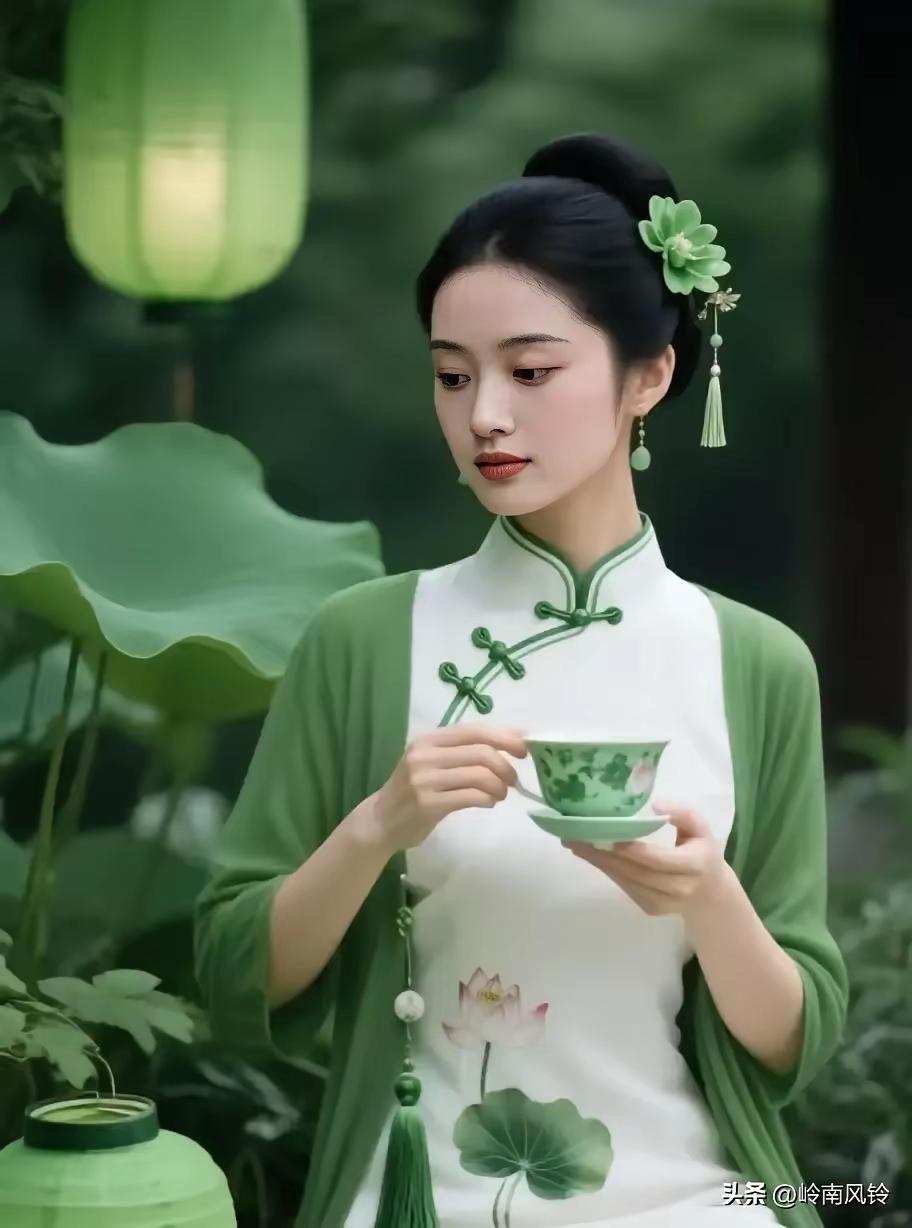 塞鸿秋·荷塘清韵
莲池风吻荷枝绿，
堤边雨润花凝玉。
春波如镜柔风沐。
青丝未染